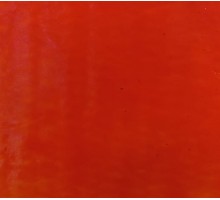 Vidrio Artesanal Naranja Rojizo 19 X 37 Cm